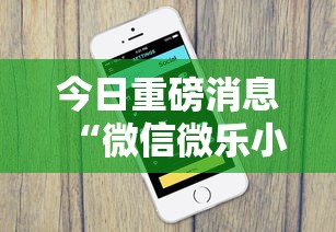 今日重磅消息“微信微乐小程序辅助器免费下载安装”有挂详细开挂教程